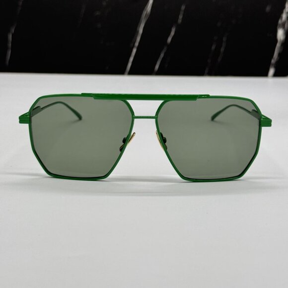 NEW BOTTEGA VENETA BV1012S 006 UNISEX GREEN AVIATOR BOTTEGA VENETA SUNGLASSES main image 8